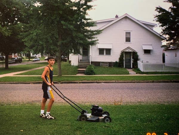 austin-mac-nab-mowing-lawn